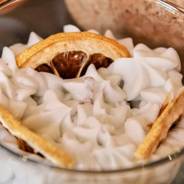 Vela natural de cera de soja mousse limón