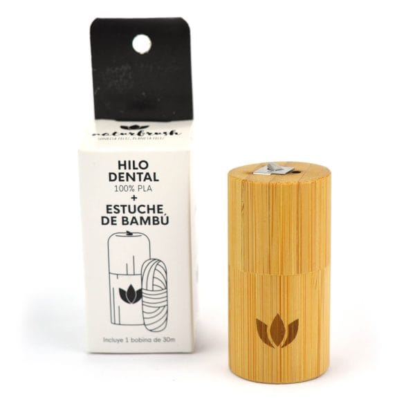 Hilo dental estuche de bambú Naturbrush - Imagen 2