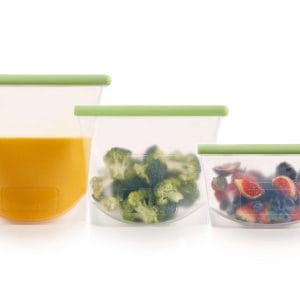 Kit de 3 bolsas reutilizables de silicona